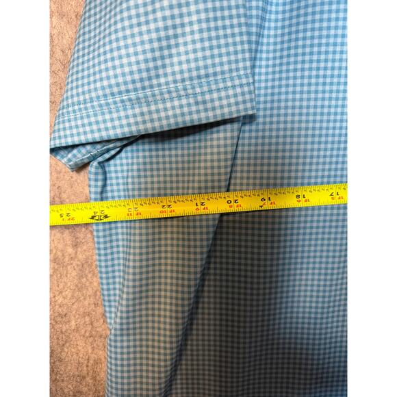 Peter Millar Summer Comfort Torrey Pines Blue Checkered Performance Polo - XL - Picture 5 of 6